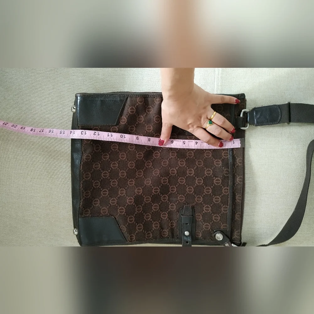 Double.M Milano Messanger Bag ( Canvas and leather mix) - Picture 4 of 17